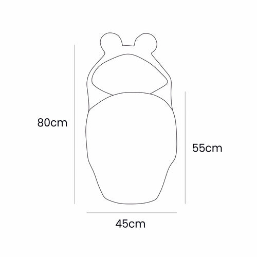 Baby Swaddle with Bear Ears – Bearly Off-White