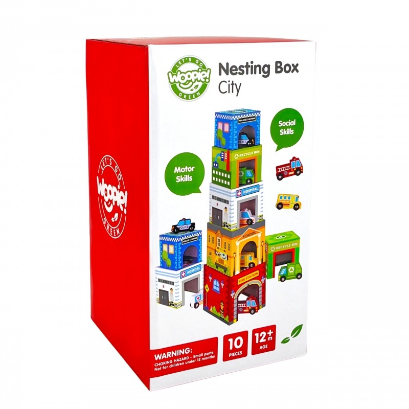 City Vehicles in Boxes Puzzle Cubes