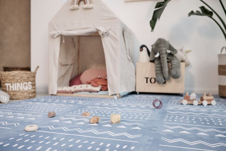 Foam Puzzle Playmat - Boho Azure