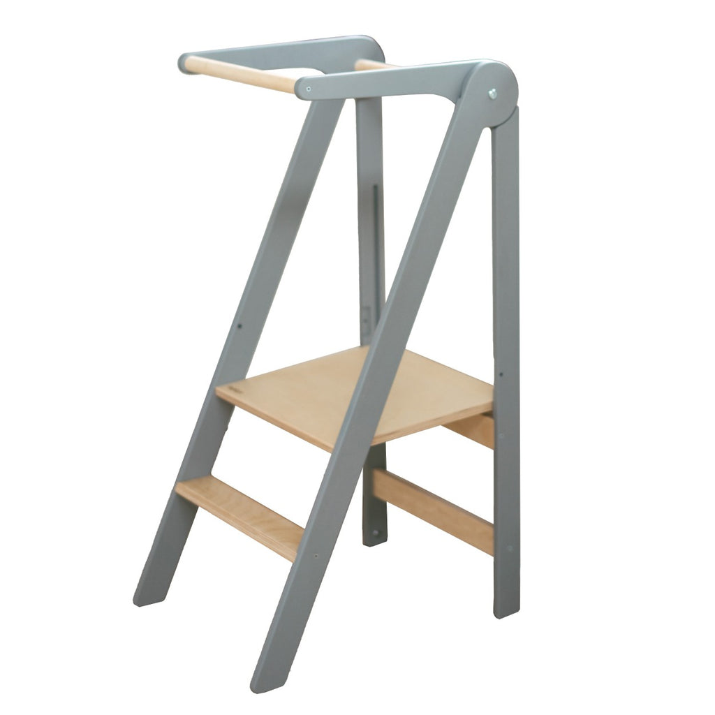 Foldable Kitchen Tower With Removable Rail