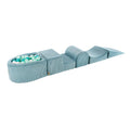 MeowBaby® Playset with Small Ball Pit - Turquoise & Turquise/White/Mint