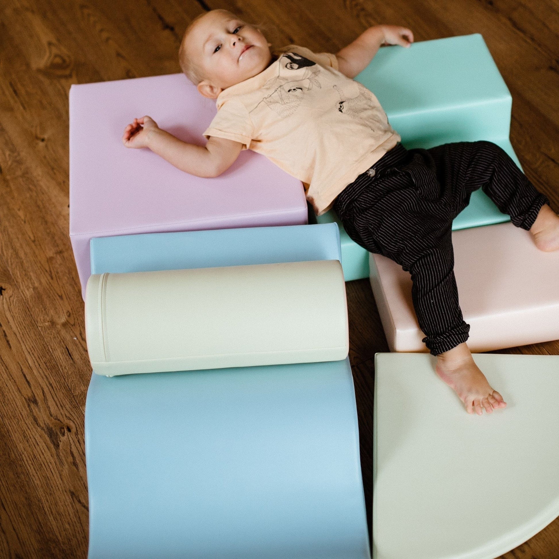 Soft Play 6 Foam Block Set - Light Pastel Explorer