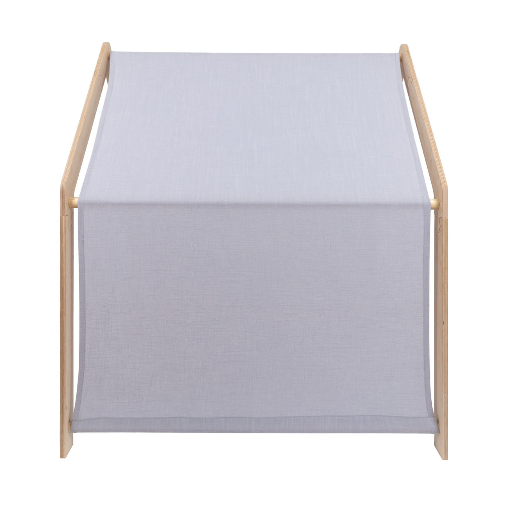 MeowBaby® White Wooden House for Kids - Blue Roof