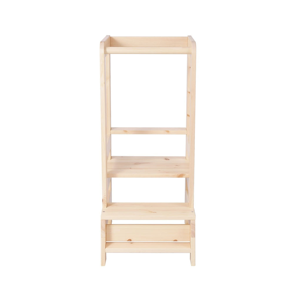 MeowBaby Wooden Kitchen Helper for Children - Natural