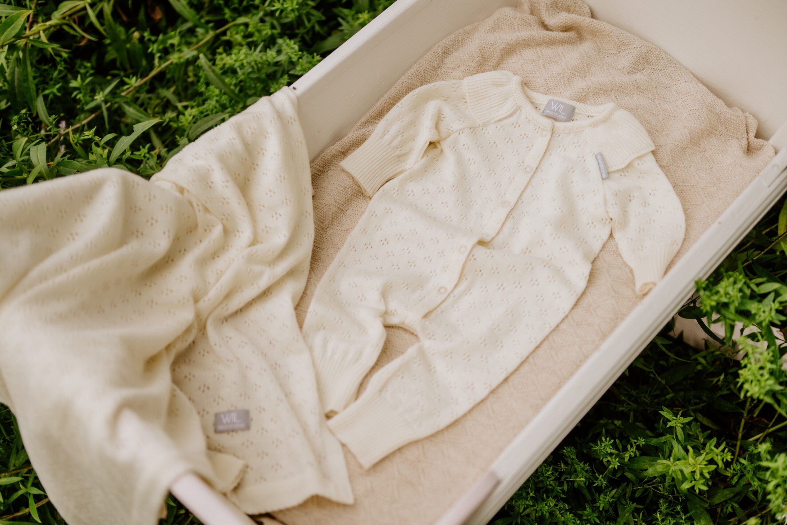 Merino wool baby blanket LOVE