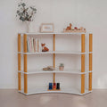 Modular Montessori Shelf Arch - 4 Shelves - White/brownish oil