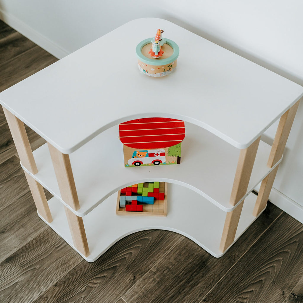 Modular Montessori Shelf Corner - 3 Shelves
