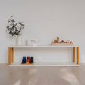 Modular Montessori Shelf Straight - 2 Shelves - White/brownish Oil