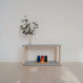 Modular Montessori Shelf Straight Mini - 2 Shelves - Light grey/clear oil