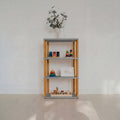 Modular Montessori Shelf Straight Mini - 4 Shelves - Light grey/brownish oil