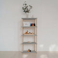 Modular Montessori Shelf Straight Mini - 5 Shelves - Light grey/clear oil