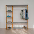 Modular Montessori Wardrobe - Light grey/brownish oil