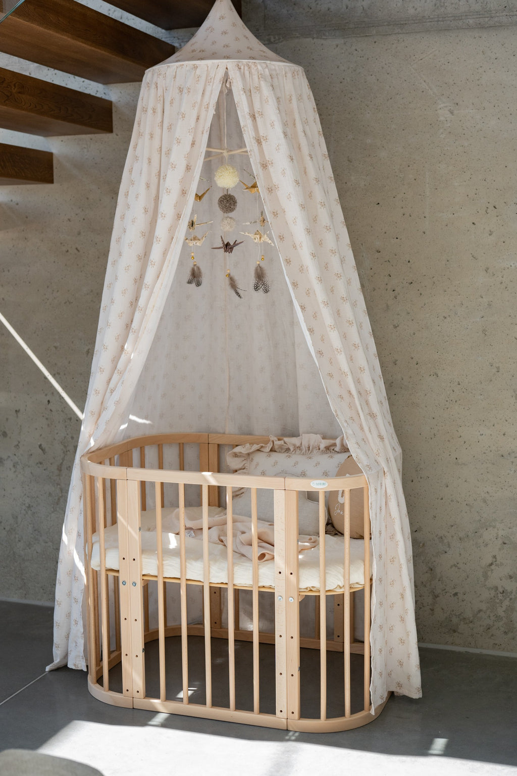 Organic Cotton Canopy - Boho Flowers