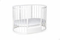 Round Baby Crib OLIN - White