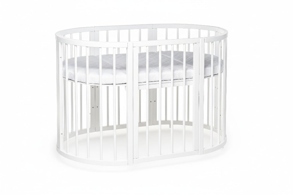 Round Baby Crib OLIN - White