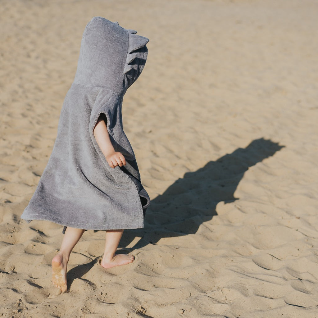 Surfdragon Kids Bath Poncho - Grey