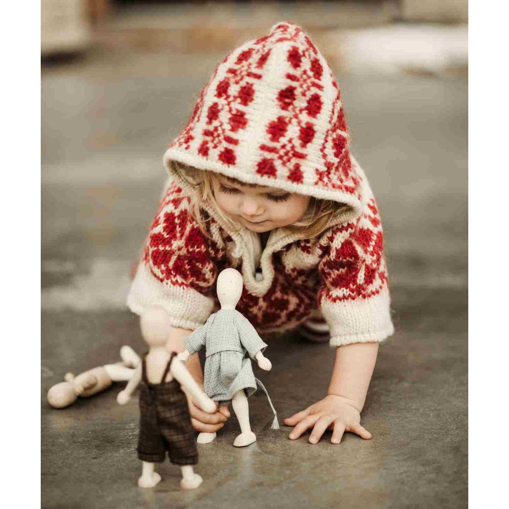 Wooden Beech Doll with Dress
