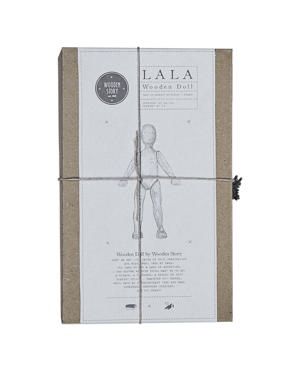 Wooden Beech Doll with Pants
