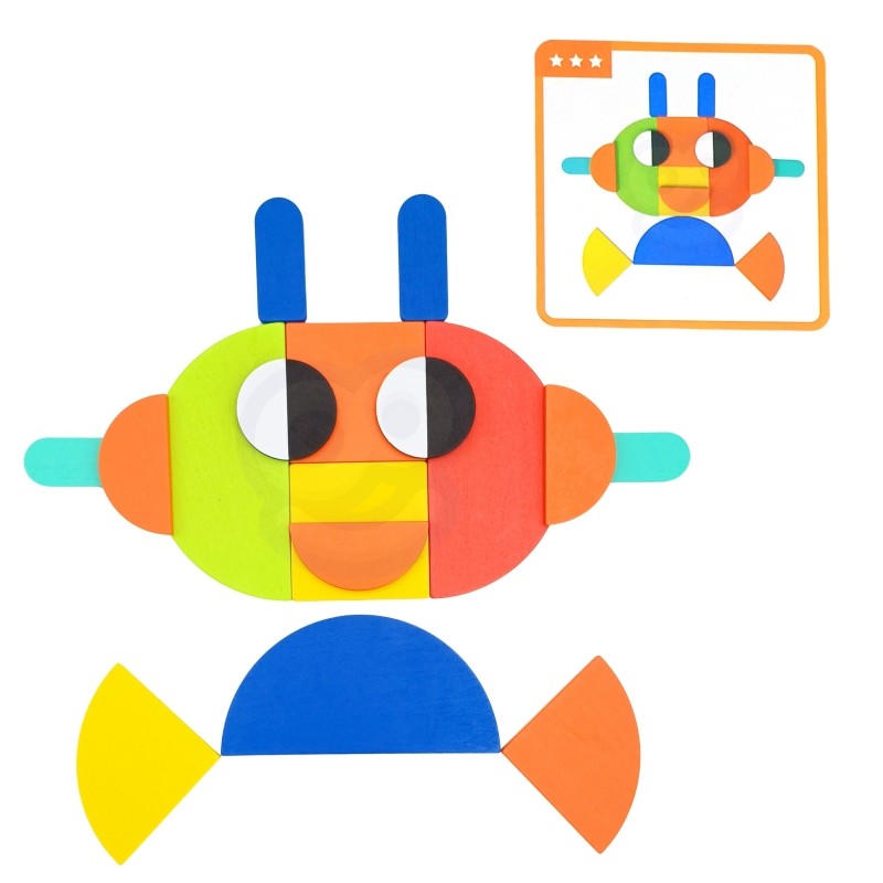 Wooden Montessori shape Puzzle